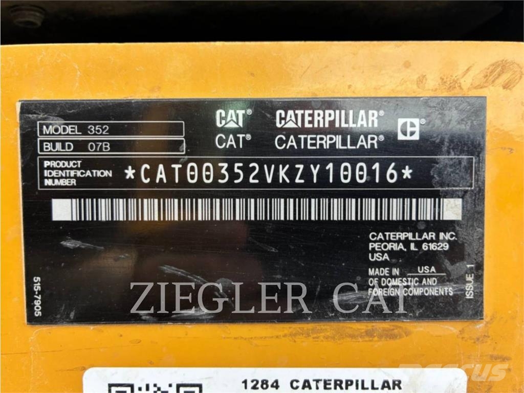 CAT 352 Rupsgraafmachines