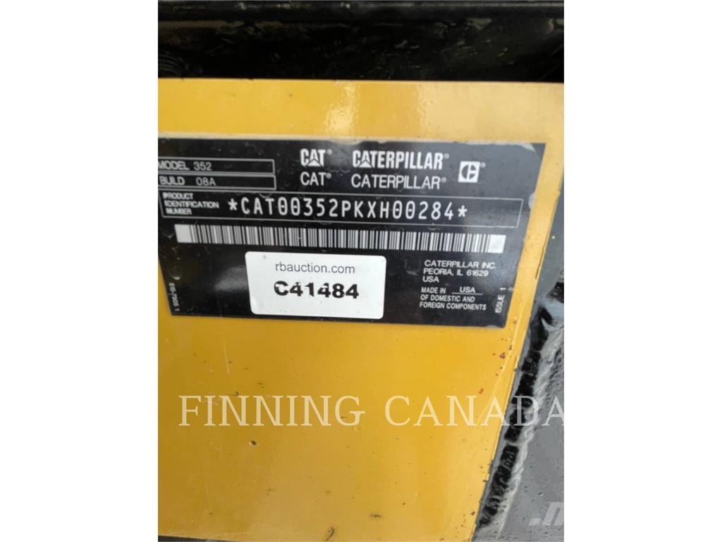 CAT 352-08 Kāpurķēžu ekskavatori