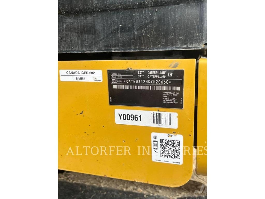 CAT 352-08FG 履帶式 挖土機/掘鑿機/挖掘機