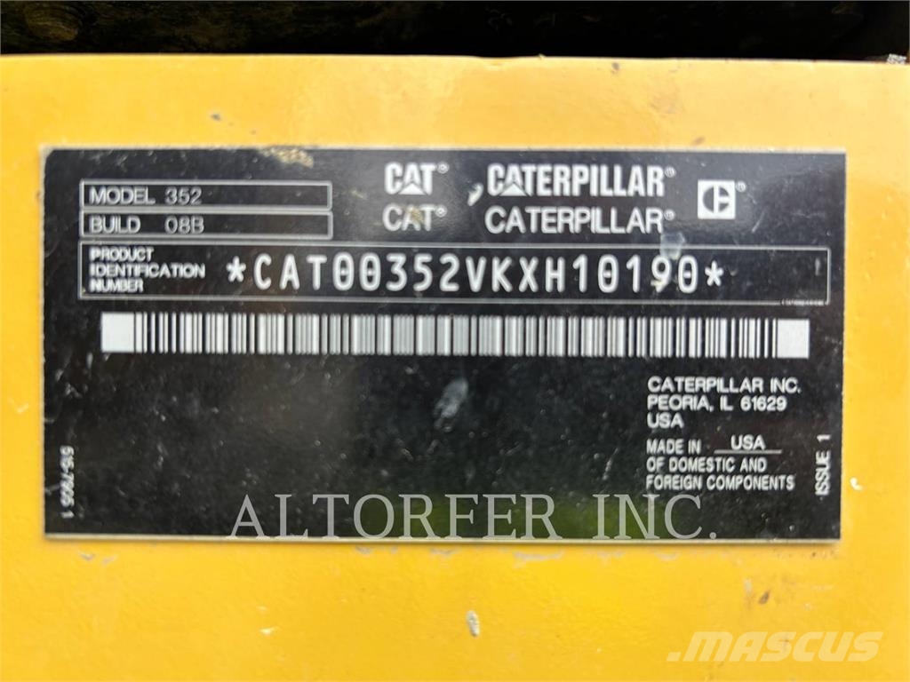 CAT 352-08FG Гусеничні екскаватори