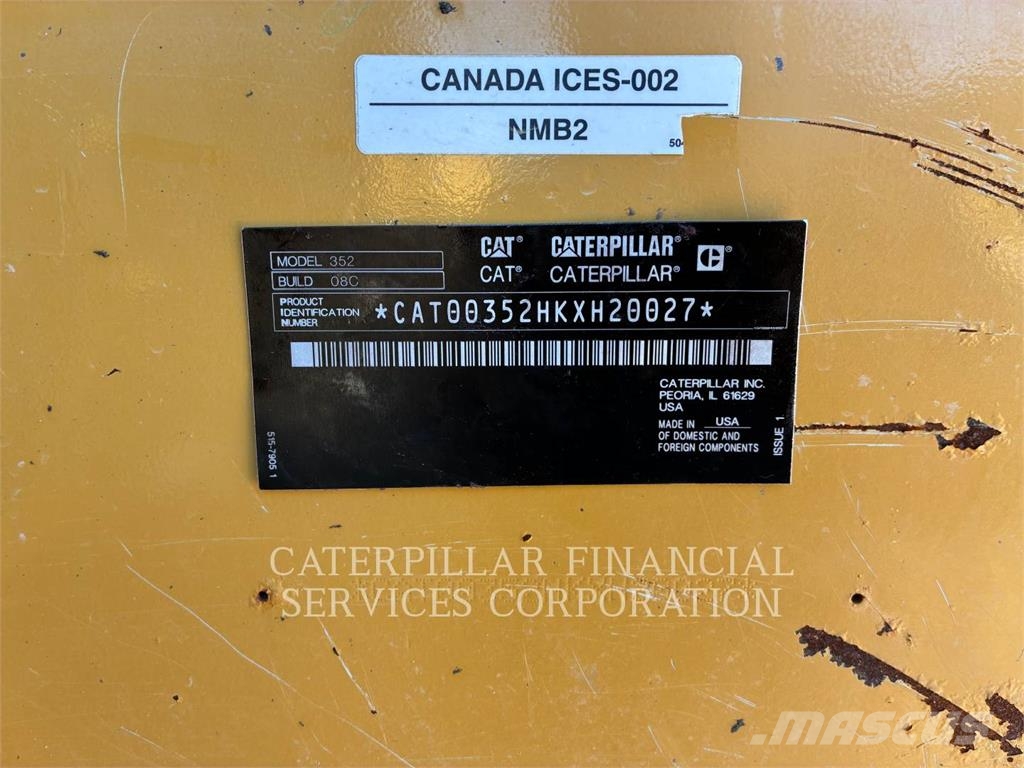 CAT 352-08FG Kāpurķēžu ekskavatori