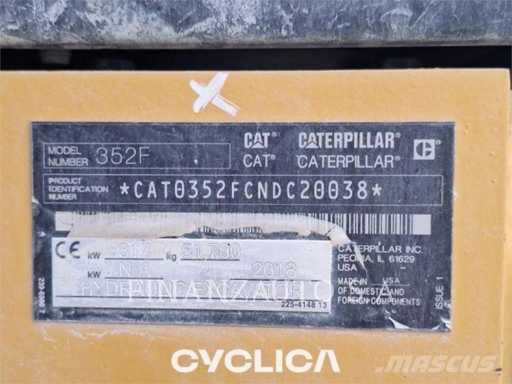 CAT 352FL 履帶式 挖土機/掘鑿機/挖掘機