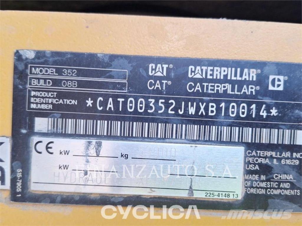 CAT 352FL Гусеничні екскаватори