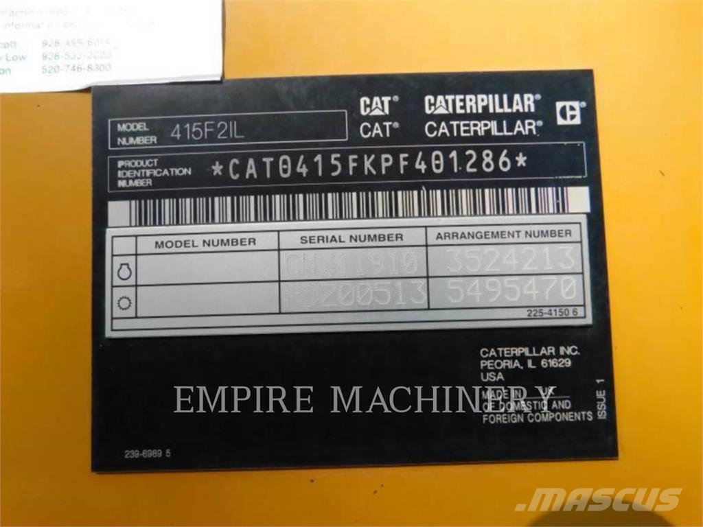 CAT 415F2 IL Iekrāvēji uz riteņiem