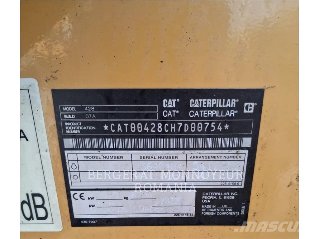CAT 428-07 لوادر ذات جرافات عكسية