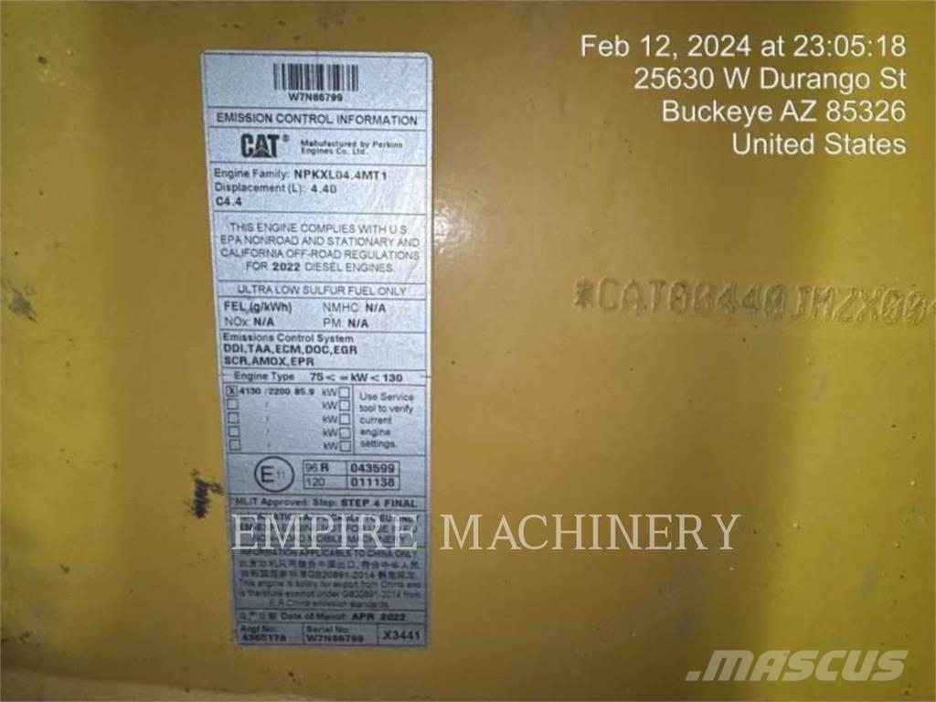 CAT 440-07L4EO لوادر ذات جرافات عكسية