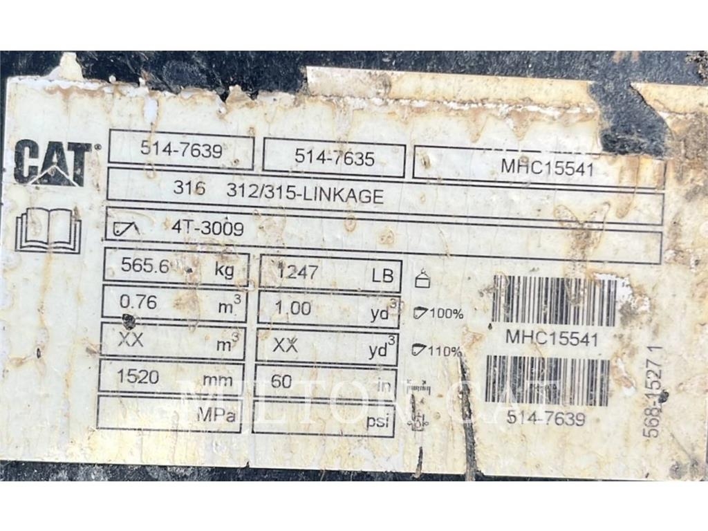 CAT 60 DC BUCKET, PIN LOCK Buckets