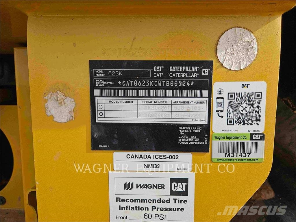 CAT 623K Kaabitsad