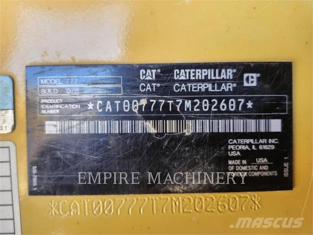 CAT 777-07 Dumper - Knickgelenk
