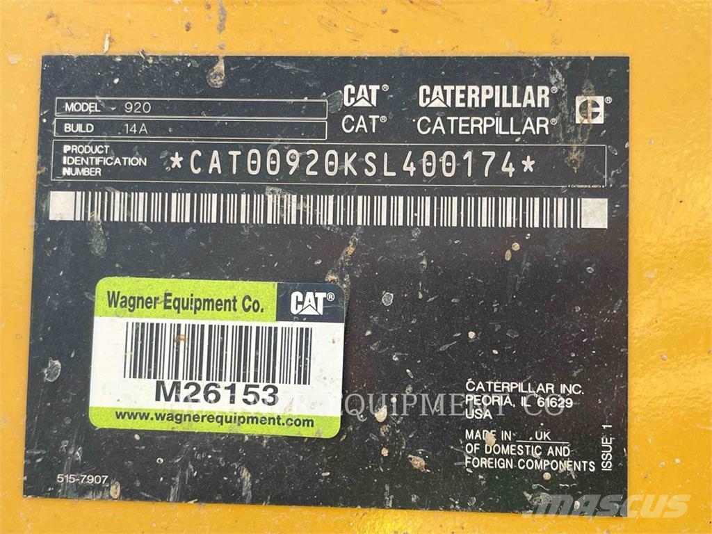 CAT 920 Kolesni nakladalci