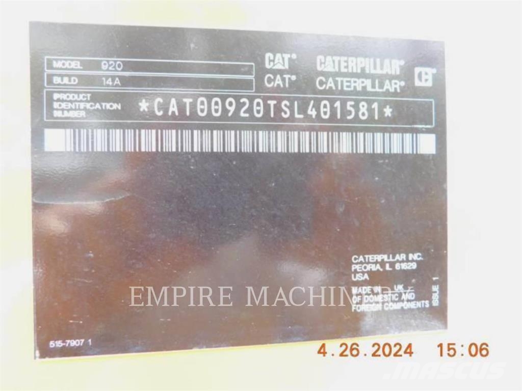 CAT 920-14 FC Iekrāvēji uz riteņiem