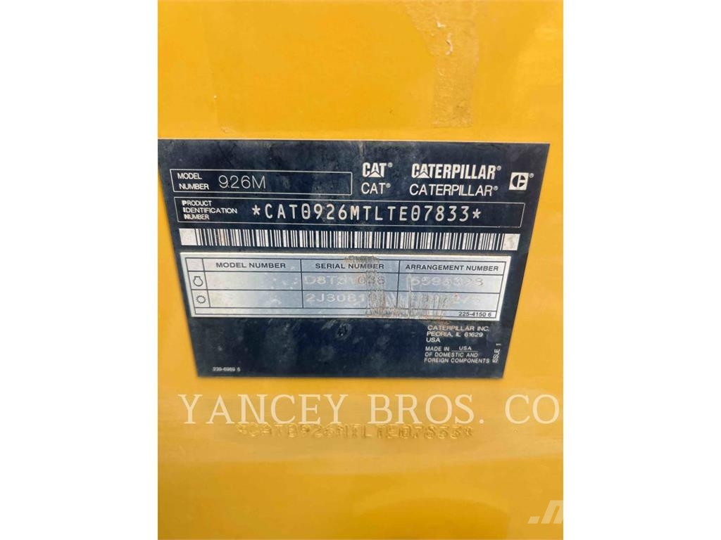 CAT 926 QC Gumikerekes homlokrakodók