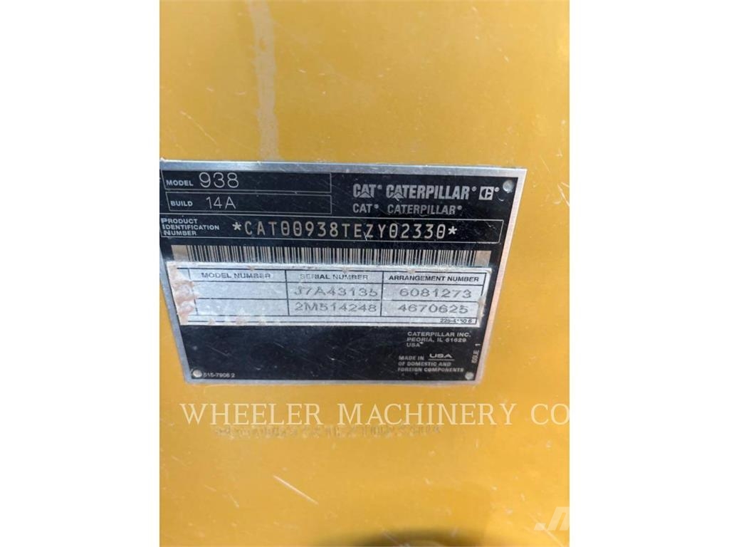 CAT 938 QC Gumikerekes homlokrakodók