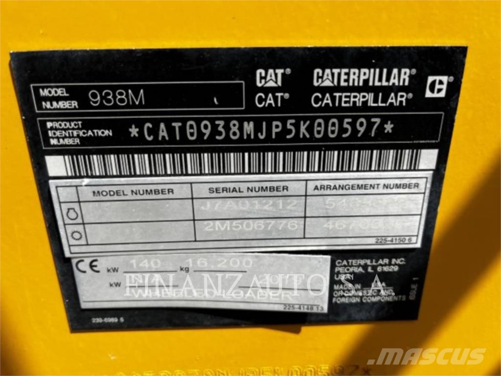 CAT 938M Tekerlekli yükleyiciler