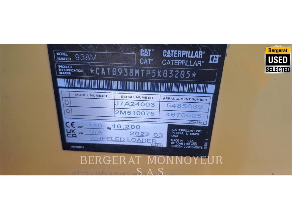 CAT 938M Wielladers