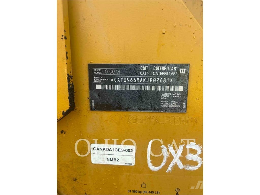 CAT 966M Gumikerekes homlokrakodók
