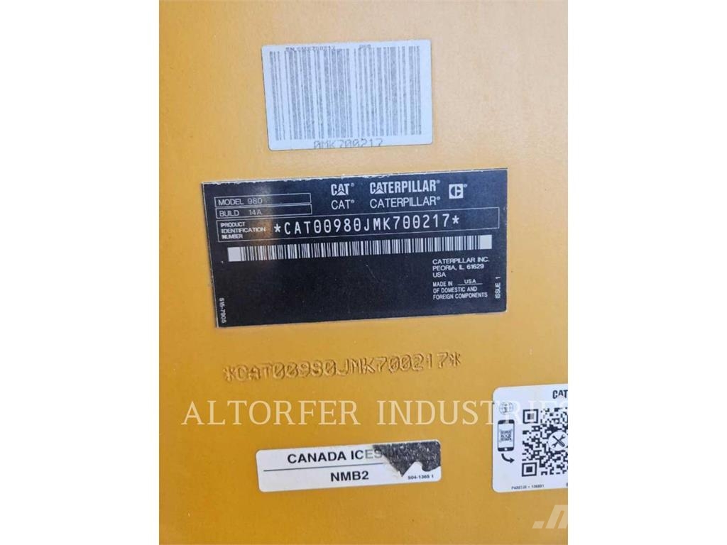 CAT 980-14 Chargeuse sur pneus