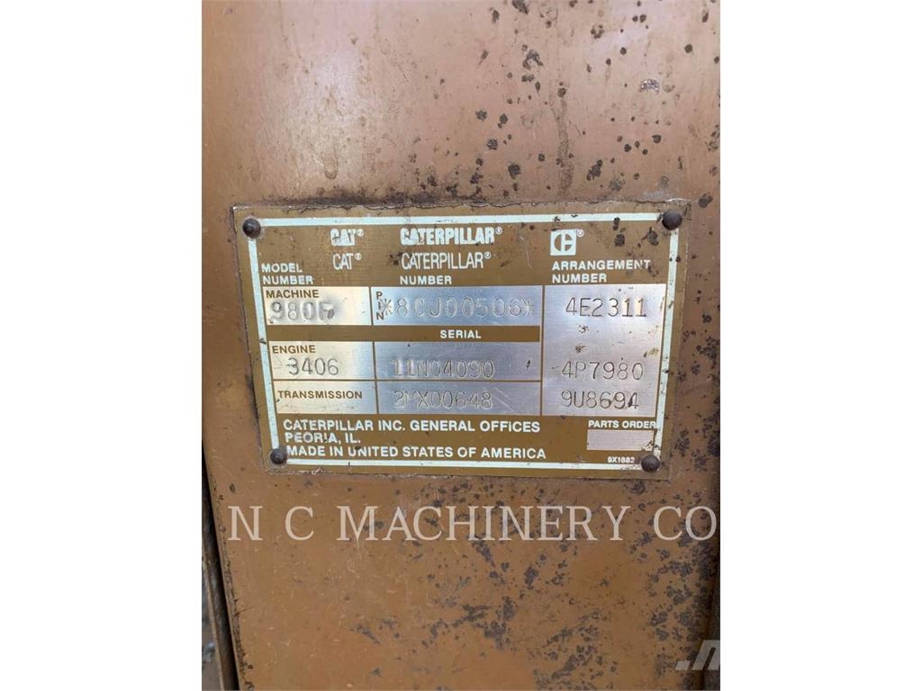 CAT 980F LL 林業用曳引機