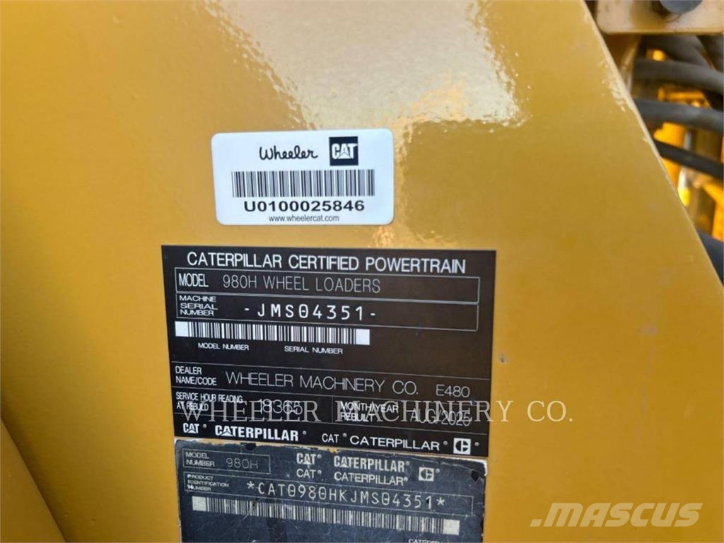 CAT 980H Naudoti ratiniai krautuvai