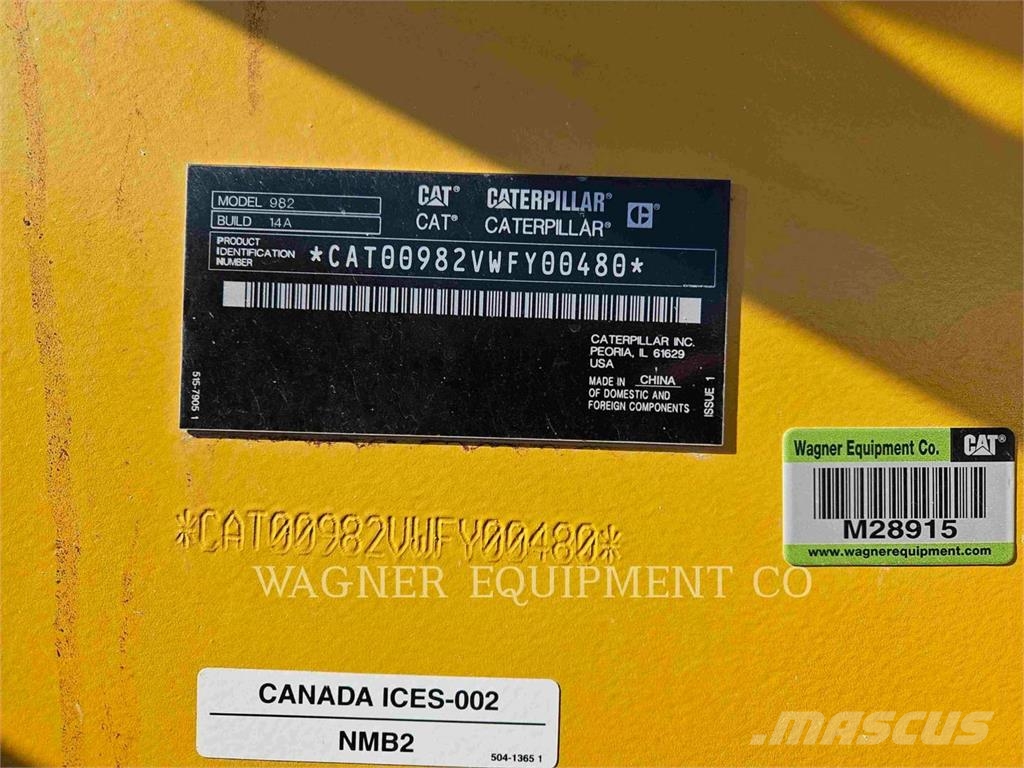 CAT 982 Kolesni nakladalci