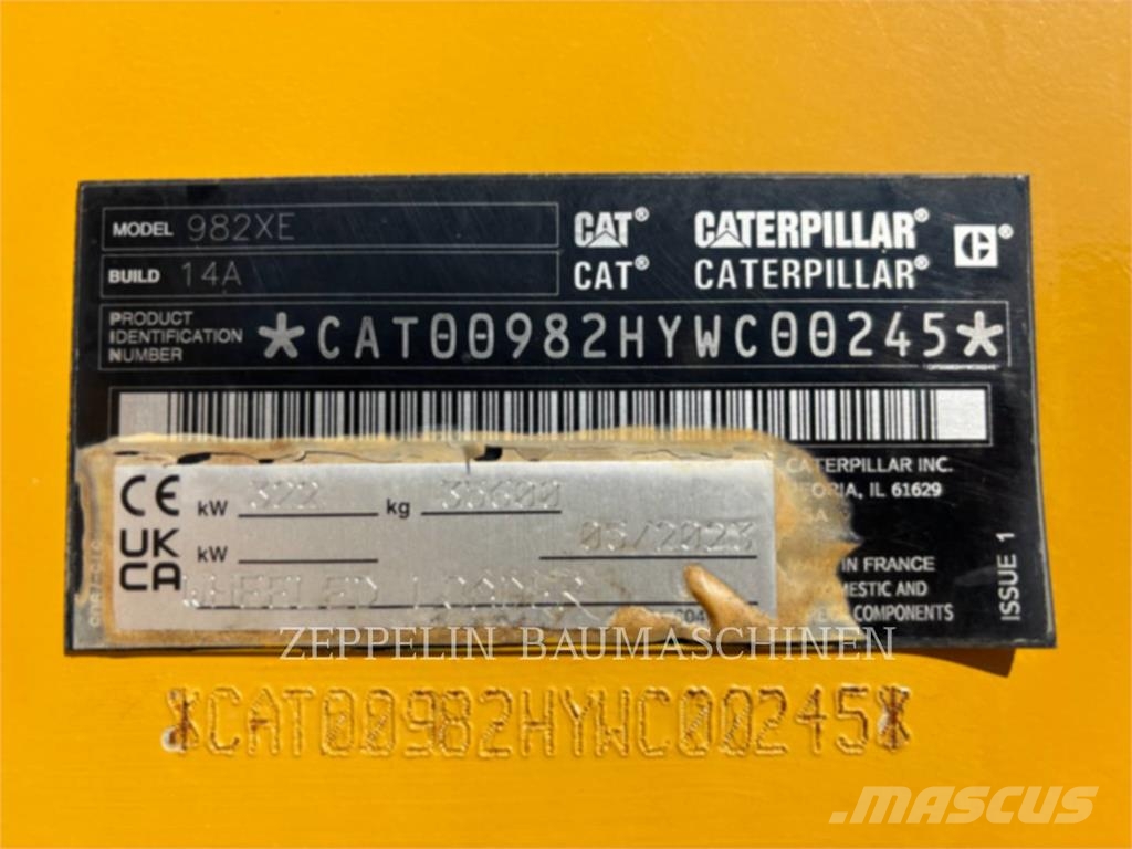 CAT 982XE Iekrāvēji uz riteņiem