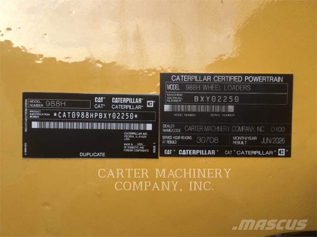 CAT 988H Chargeuse sur pneus