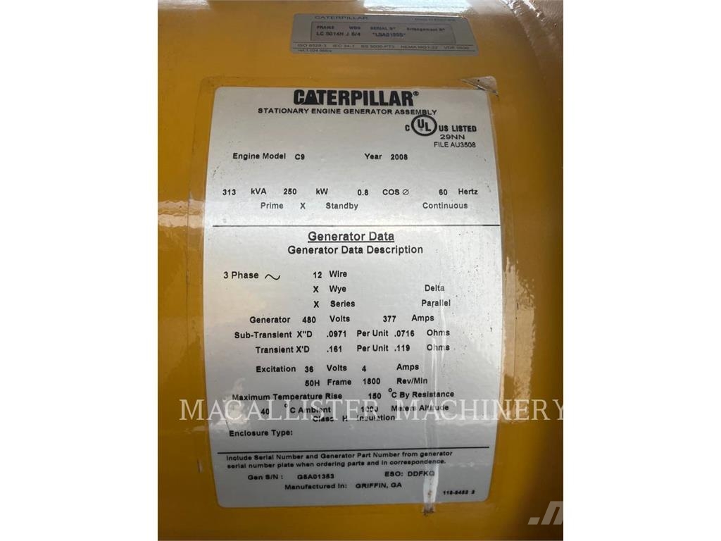 CAT C9 Diesel Generatorer
