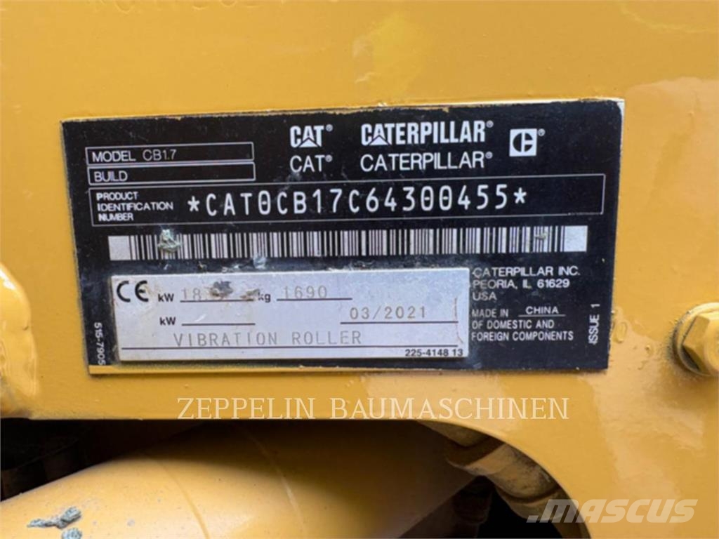 CAT CB1.7 Kompaktorji tal
