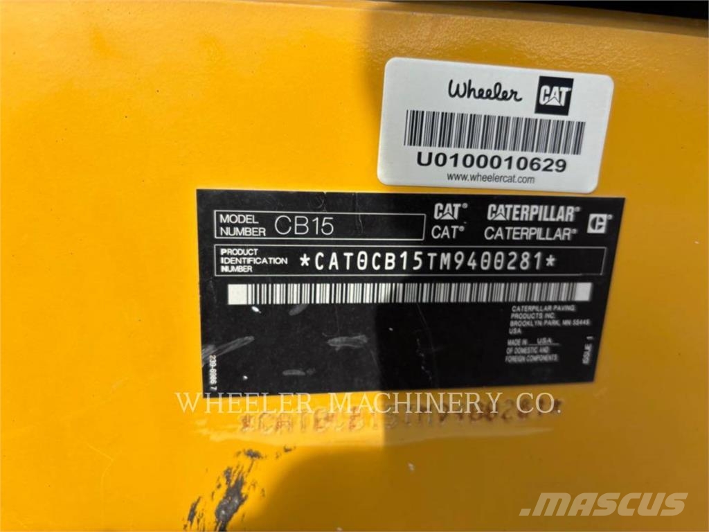 CAT CB15 CW Οδοστρωτήρες διπλού κυλίνδρου