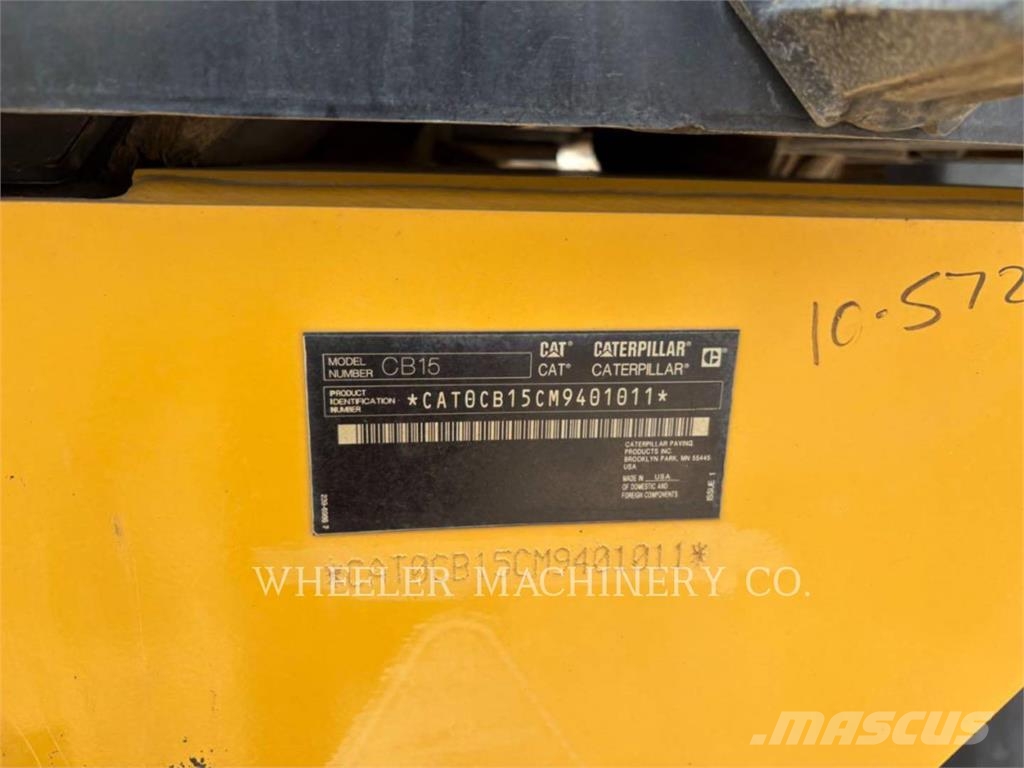 CAT CB15 CW VV Οδοστρωτήρες διπλού κυλίνδρου