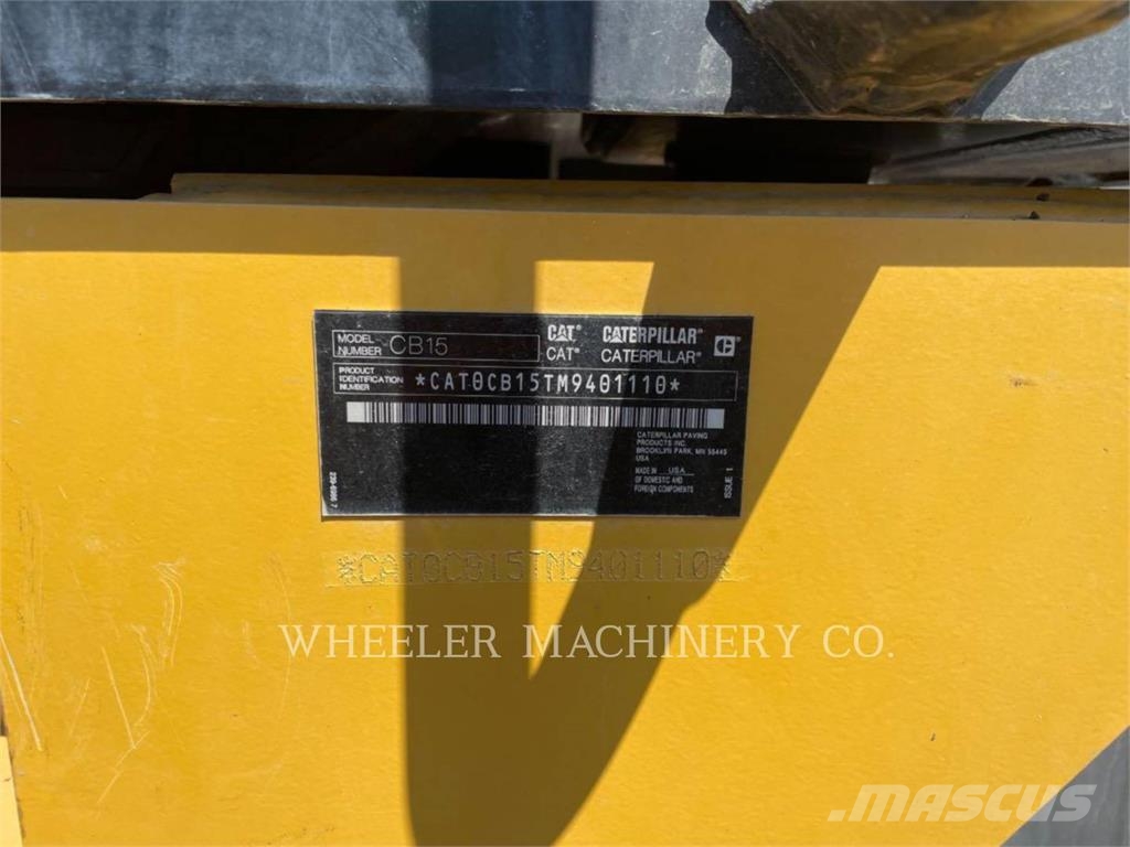 CAT CB15 CW VV Οδοστρωτήρες διπλού κυλίνδρου