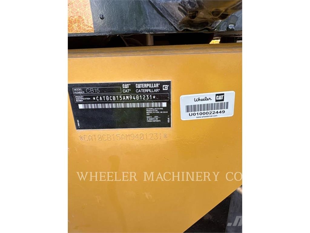 CAT CB15 CW VV Οδοστρωτήρες διπλού κυλίνδρου