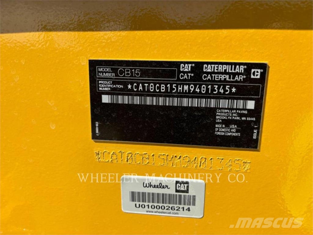 CAT CB15 CW VV مداحل ثنائية الاسطوانة