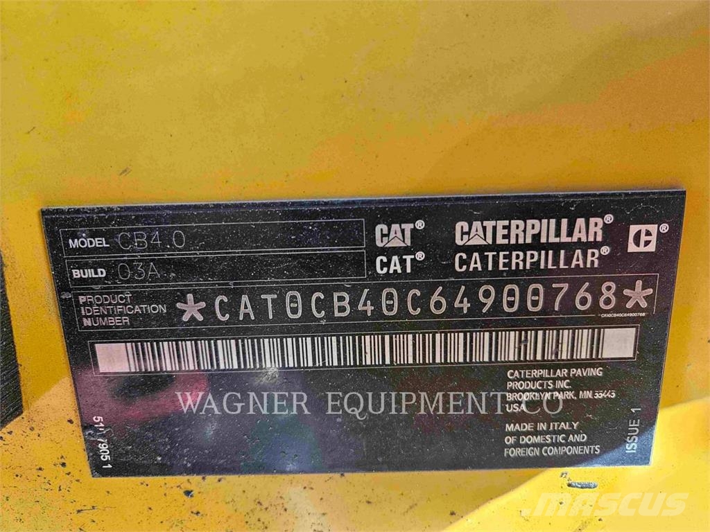 CAT CB4.0 Kompaktorji tal