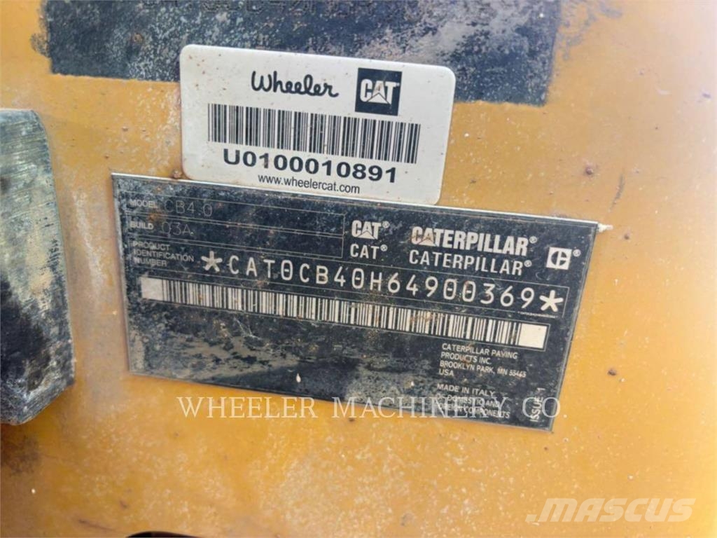 CAT CB4.0 Οδοστρωτήρες διπλού κυλίνδρου