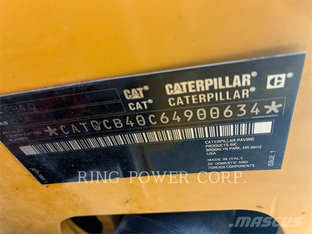 CAT CB4.0 Οδοστρωτήρες διπλού κυλίνδρου