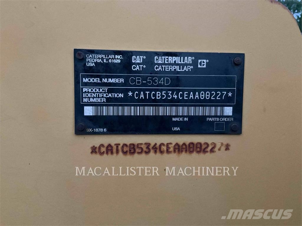 CAT CB534D XW Котки тротуарні