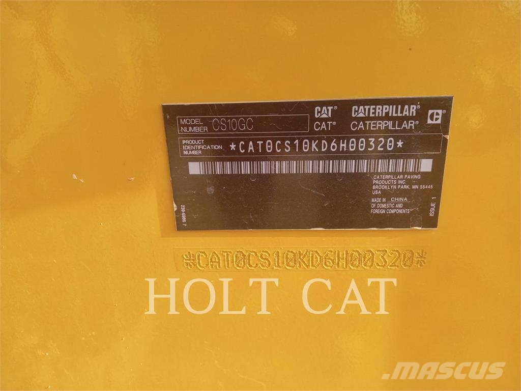 CAT CS10GC Οδοστρωτήρες μονού κυλίνδρου