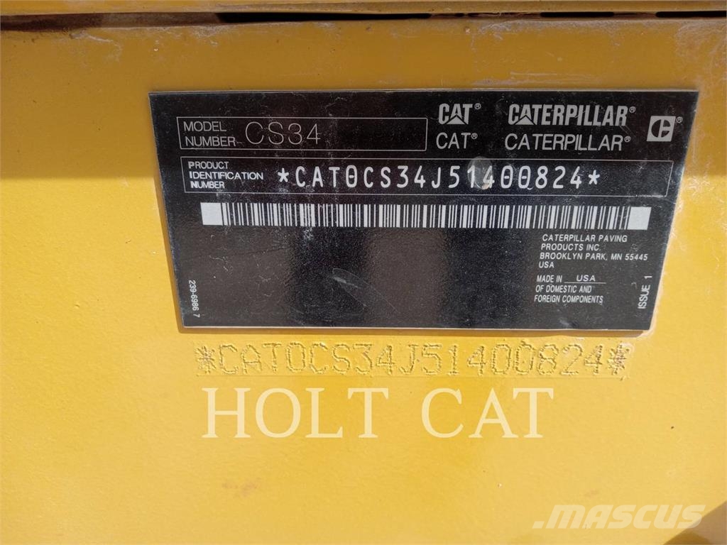 CAT CS34 Οδοστρωτήρες μονού κυλίνδρου