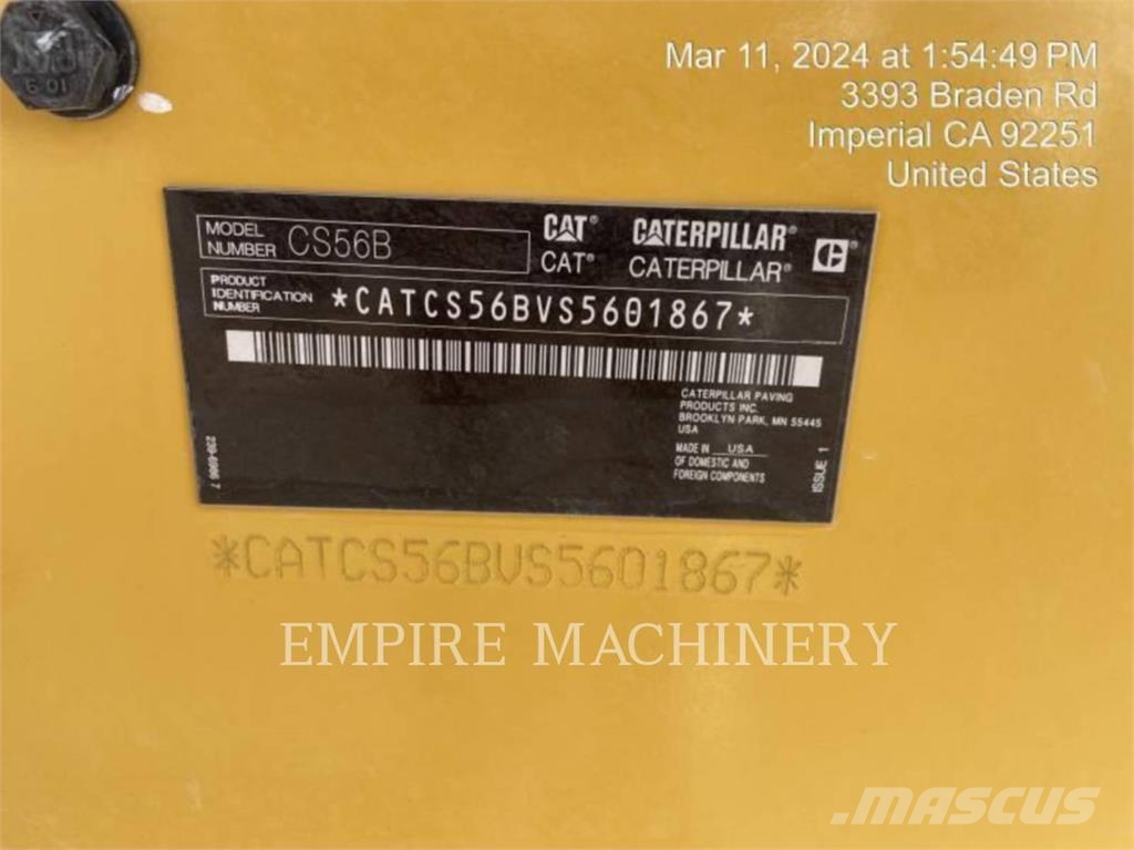 CAT CS56B CA مداحل أحادية الأسطوانة