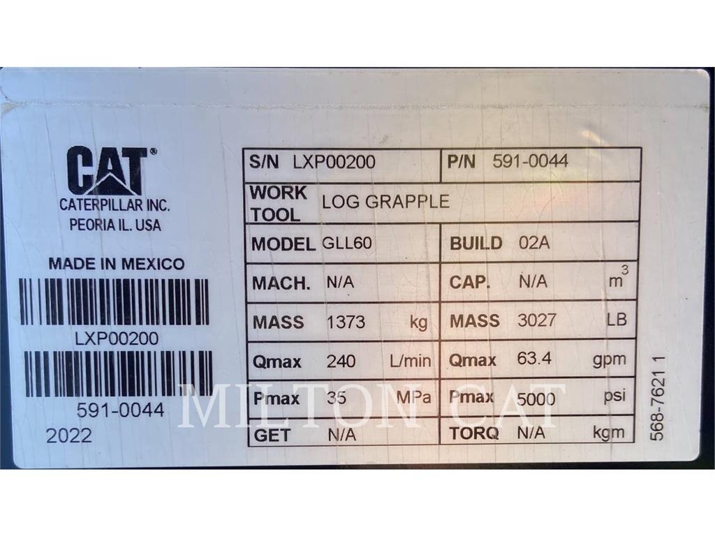 CAT ERPILLAR GLL60 LOG LOADING GRAPPLE Грейферы