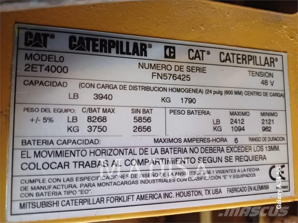 CAT LIFT TRUCKS 2ET4000 Viljuškari - ostalo