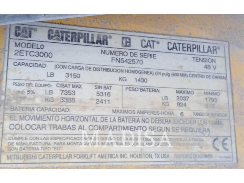 CAT LIFT TRUCKS 2ETC3000 Viljuškari - ostalo