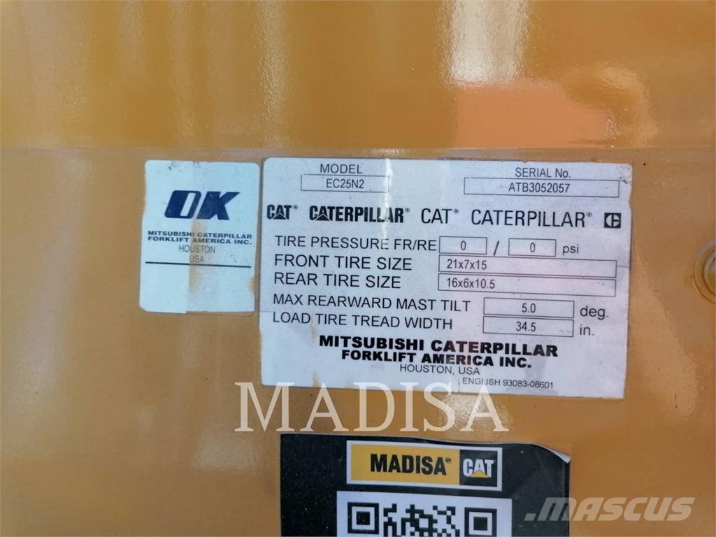 CAT LIFT TRUCKS EC25N2-AC Viljuškari - ostalo