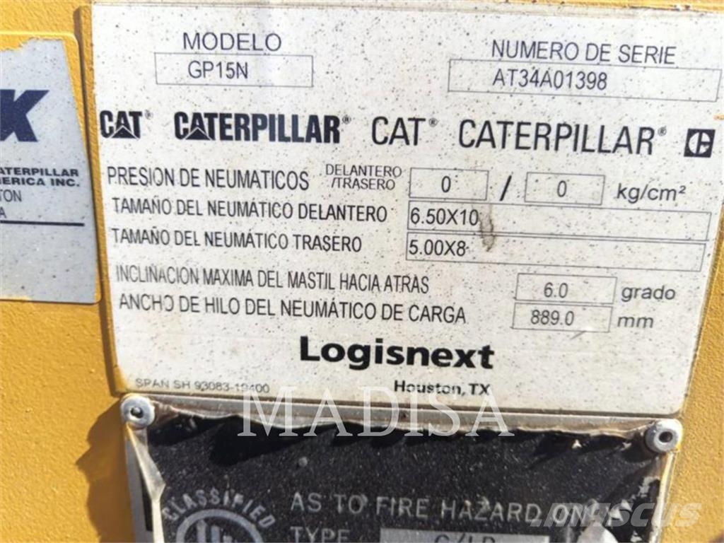 CAT LIFT TRUCKS GP15N5 Diger