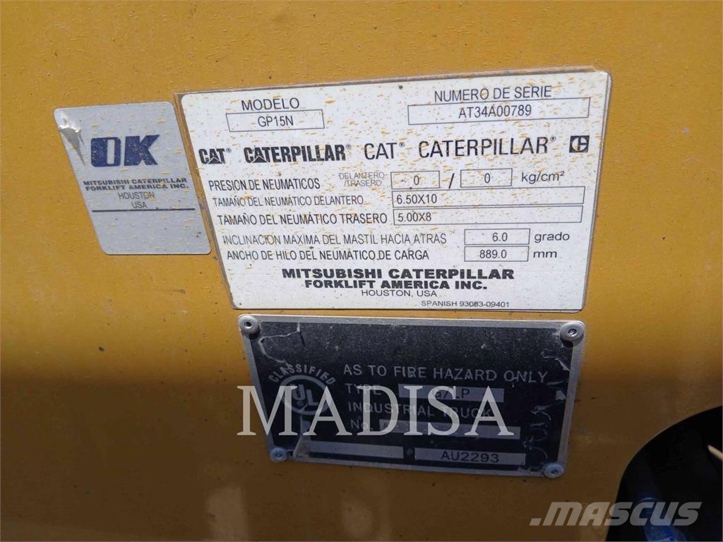 CAT LIFT TRUCKS GP15N5-GLE Περονοφόρα ανυψωτικά κλαρκ - άλλα
