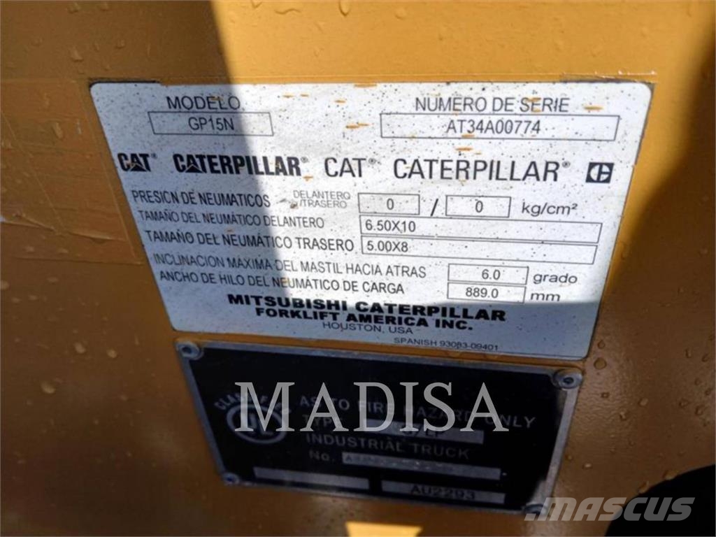 CAT LIFT TRUCKS GP15N5-GLE Вилични кари-повдигачи - други