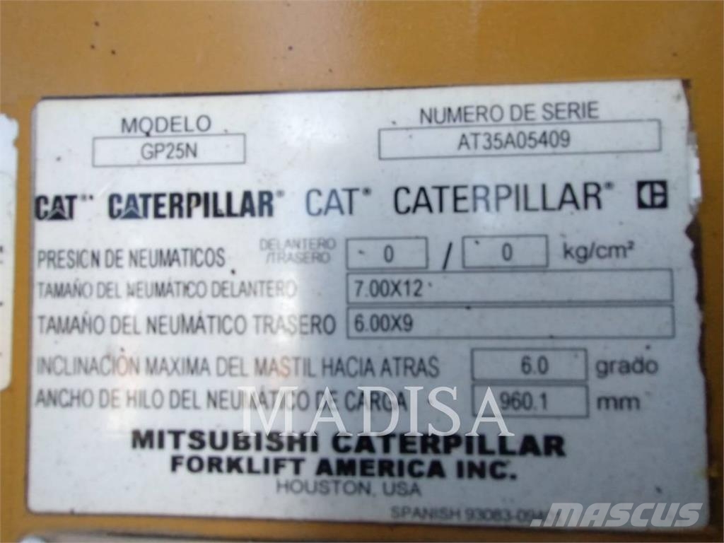 CAT LIFT TRUCKS GP25N5-GLE Περονοφόρα ανυψωτικά κλαρκ - άλλα