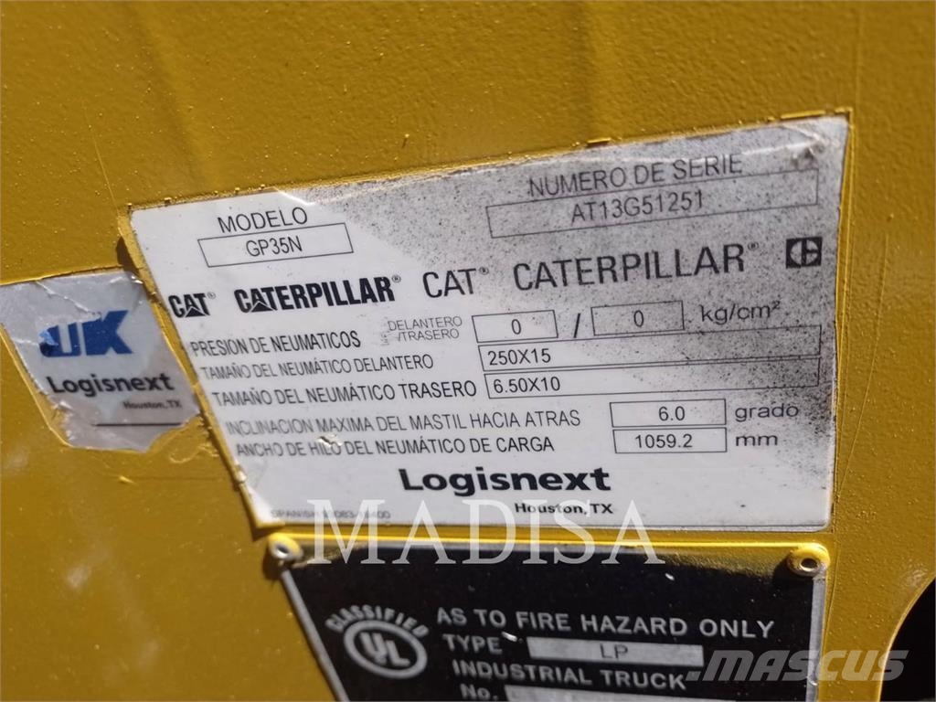 CAT LIFT TRUCKS GP35N5-LE شاحنات LPG