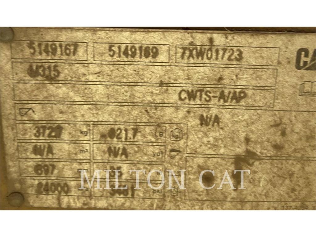 CAT M314F/M316F/M318F TILTING PIN LOCK COUPLER Rýchlospojky